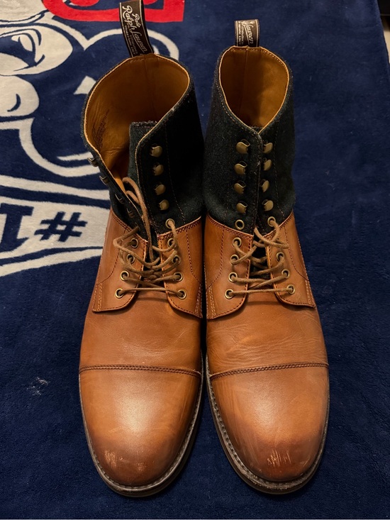 Polo Ralph Lauren BRYSON LEATHER & WOOL CAP-TOE BOOT Men’s Size US 14 Brown main image 14